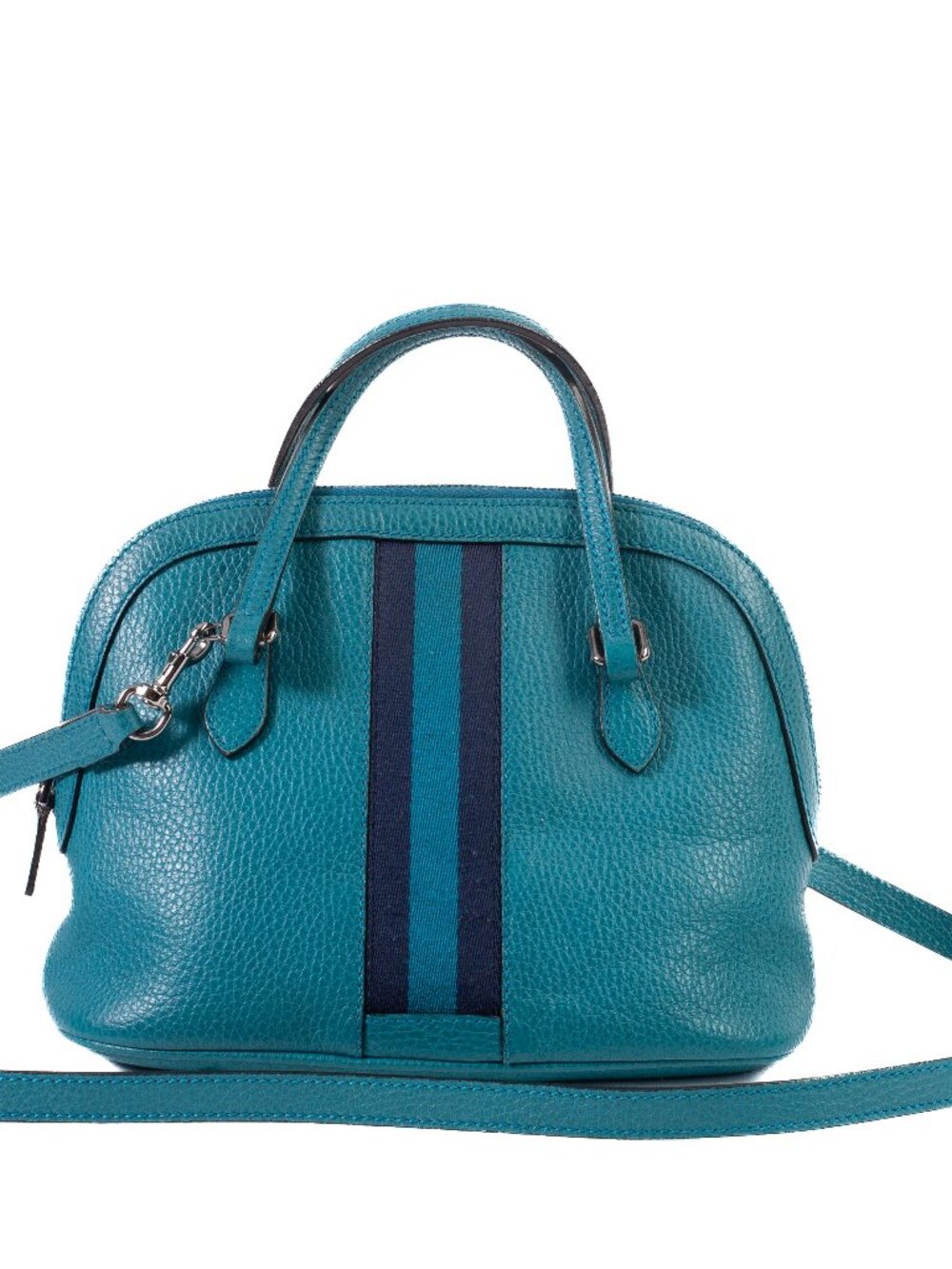 Authentic Gucci Web Dome Satchel Shoulder Bag